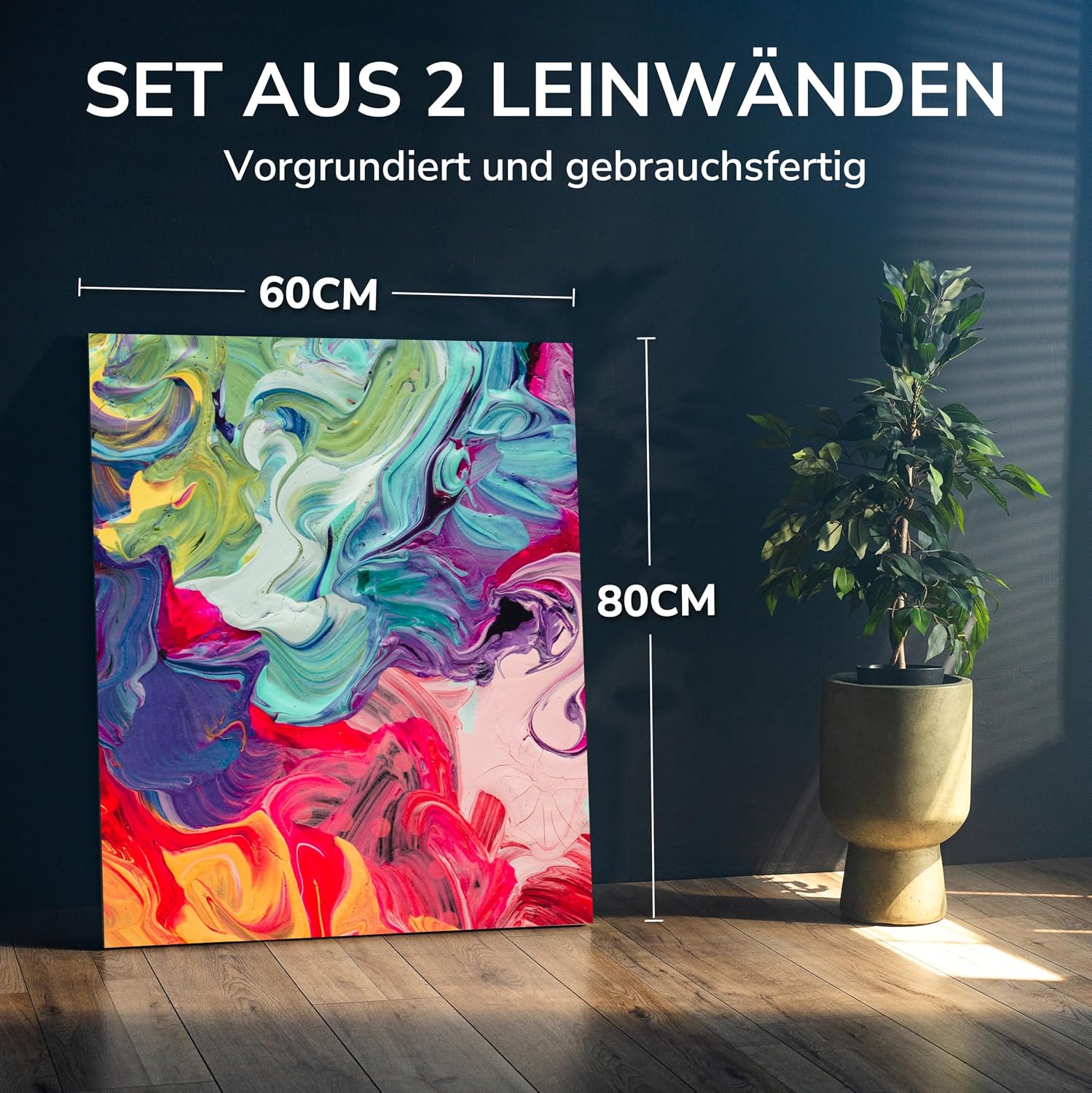 Detalle 2 de Zenacolor Leinwand 30x30 zum Bemalen 🎨