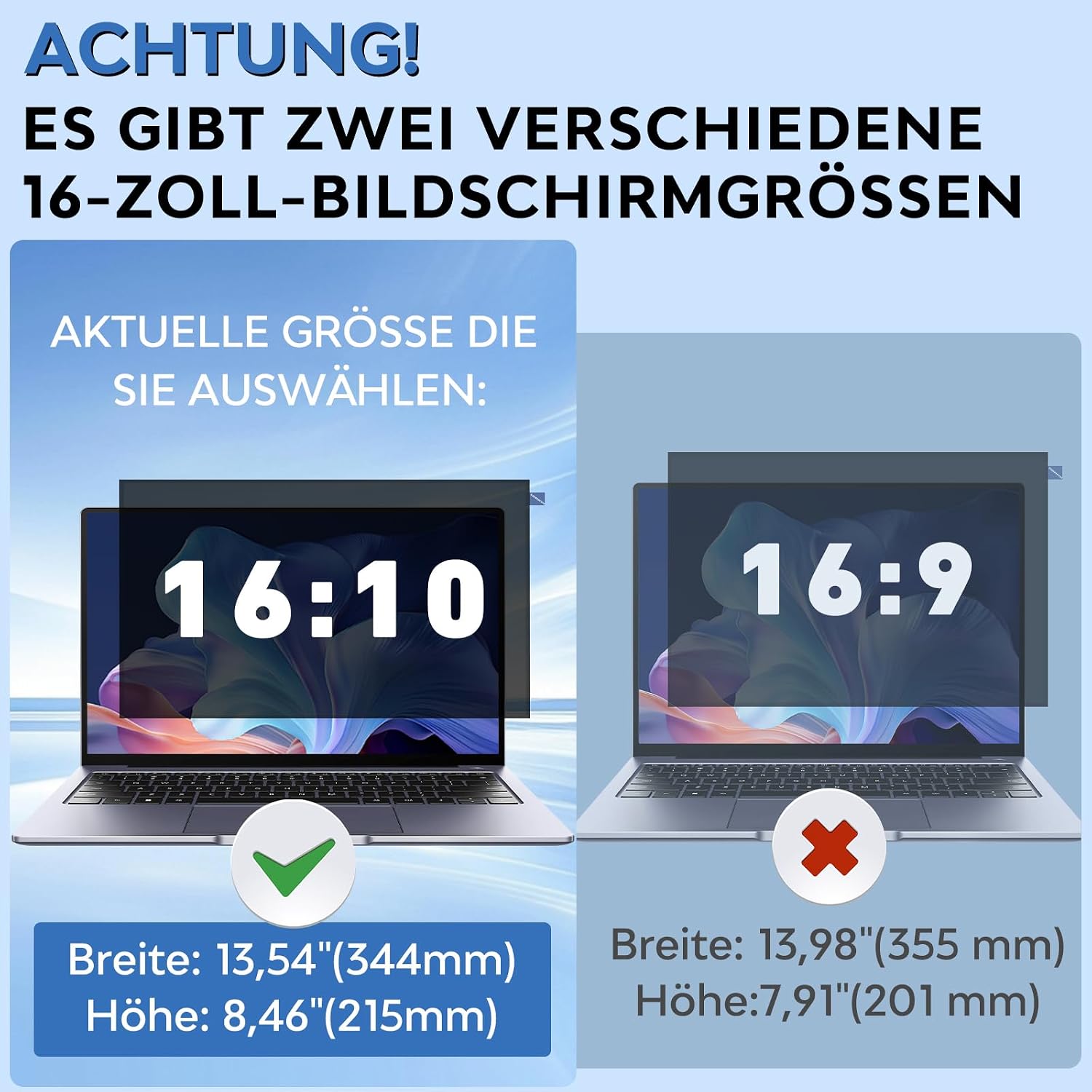 Thumbnail 2 de Blickschutzfolie 16 Zoll Laptop 16:10