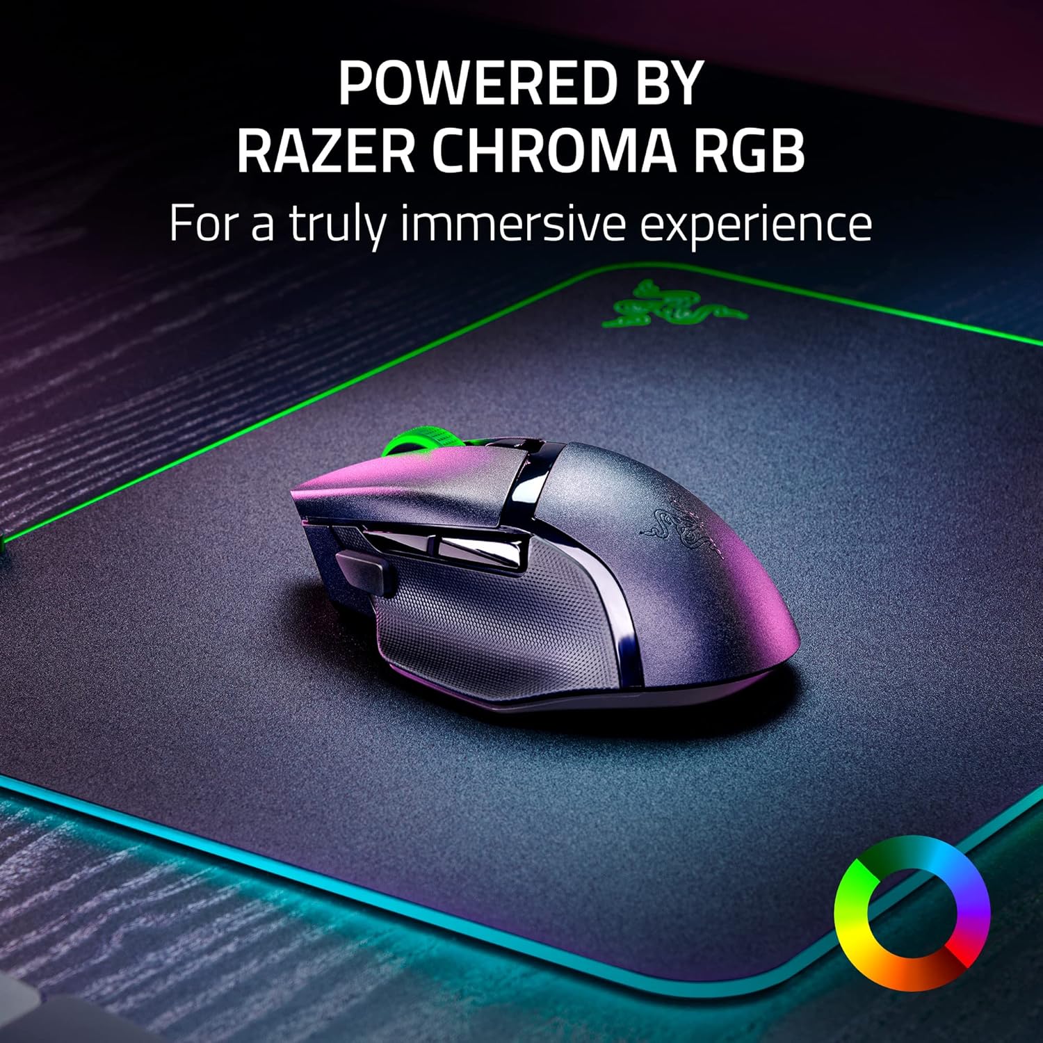 Thumbnail 6 de Razer Basilisk V3 X HyperSpeed — Wireless Gaming Mouse with 18K Optical Sensor, Chroma RGB, 9 Programmable Controls