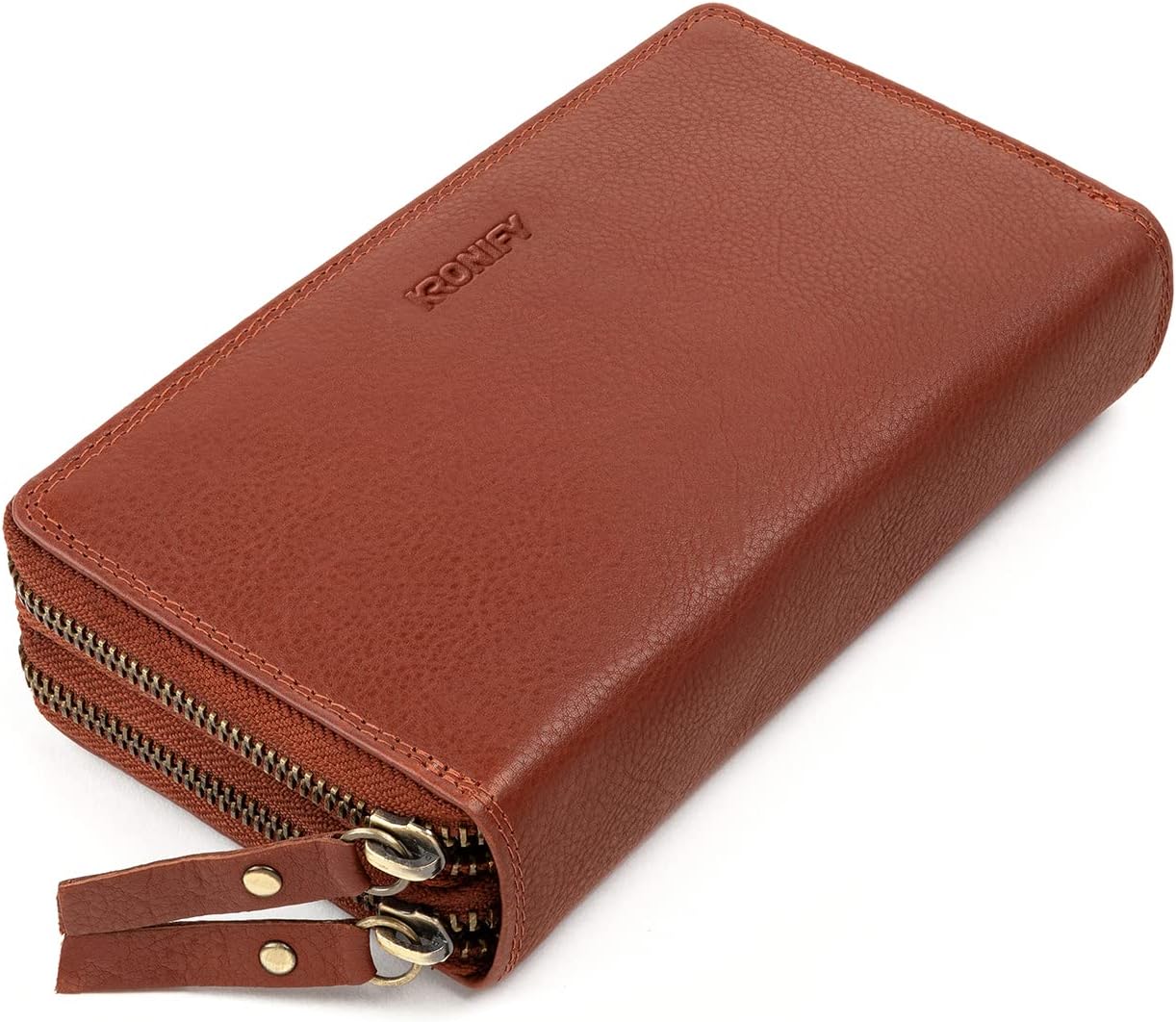 Detalle 2 de KRONIFY Leder Geldbörse Damen XXL 29 Kartenfächer 👛
