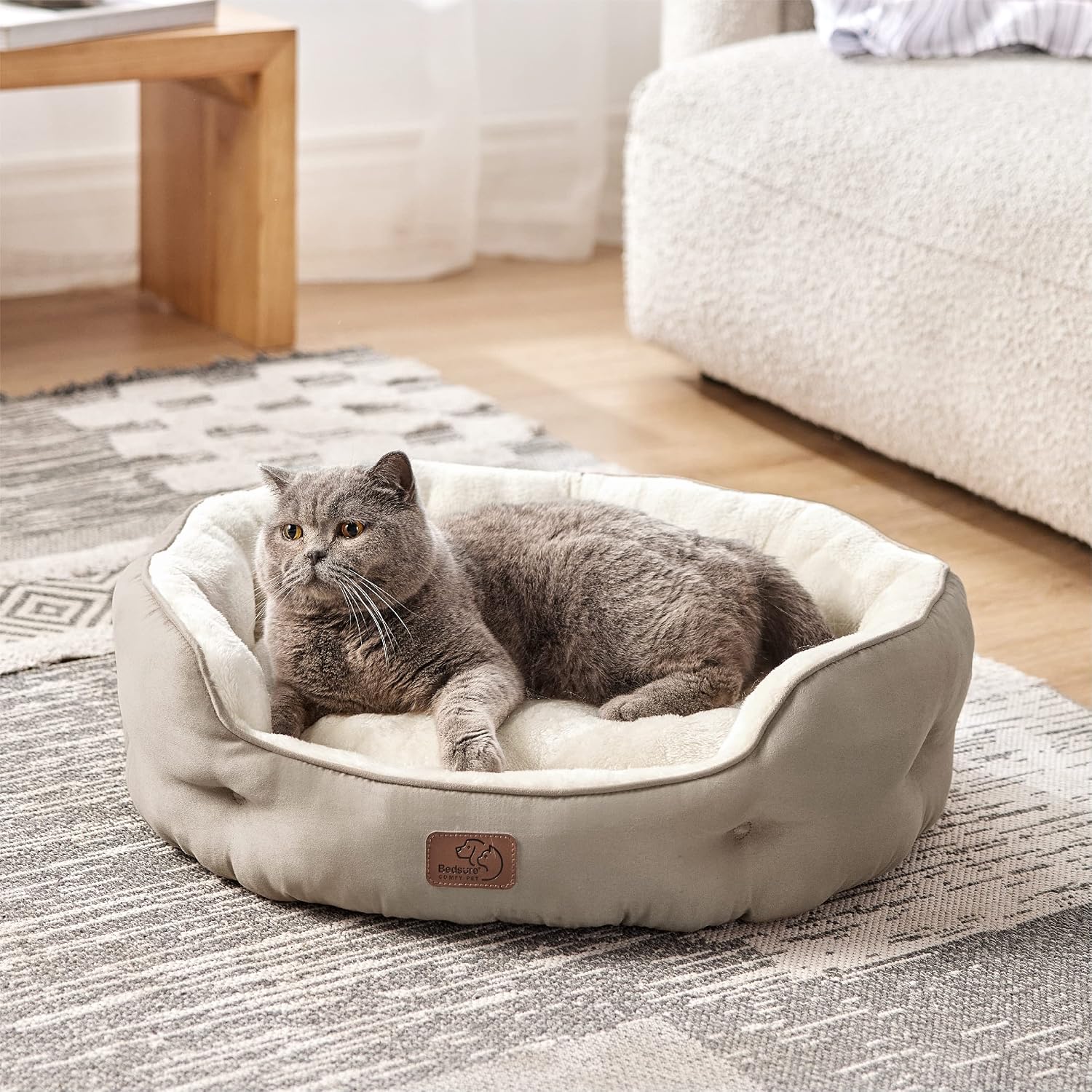 Thumbnail 1 de Bedsure Dog Bed 63x53x20cm for Small Dogs