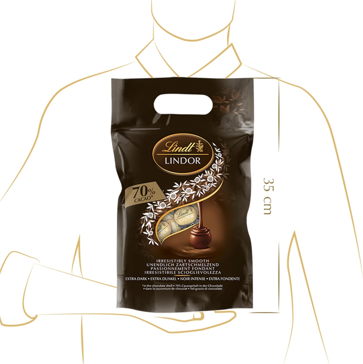 Thumbnail 7 de Lindt LINDOR Bombones de Chocolate Negro 70%, 1kg 🍫