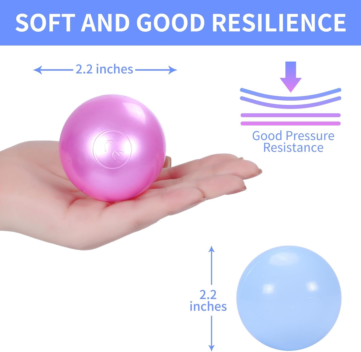 Detalle 2 de STARBOLO Ball Pit Balls (Phthalate-Free, BPA-Free) for Toddlers — Crush-Proof Pool Play Pit Balls