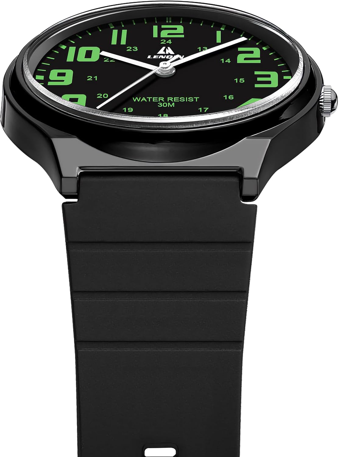 Detalle de LN LENQIN Herren Uhr Edelstahl Armbanduhr Analog Quarz – 30M wasserdicht