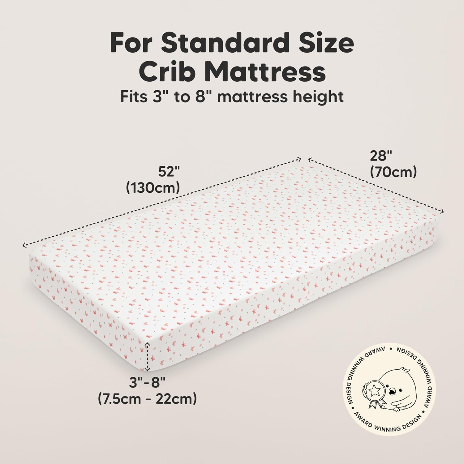 Detalle de KeaBabies 2-Pack Organic Crib Sheets for Boys and Girls — 52x28 Fitted Crib Mattress Sheets