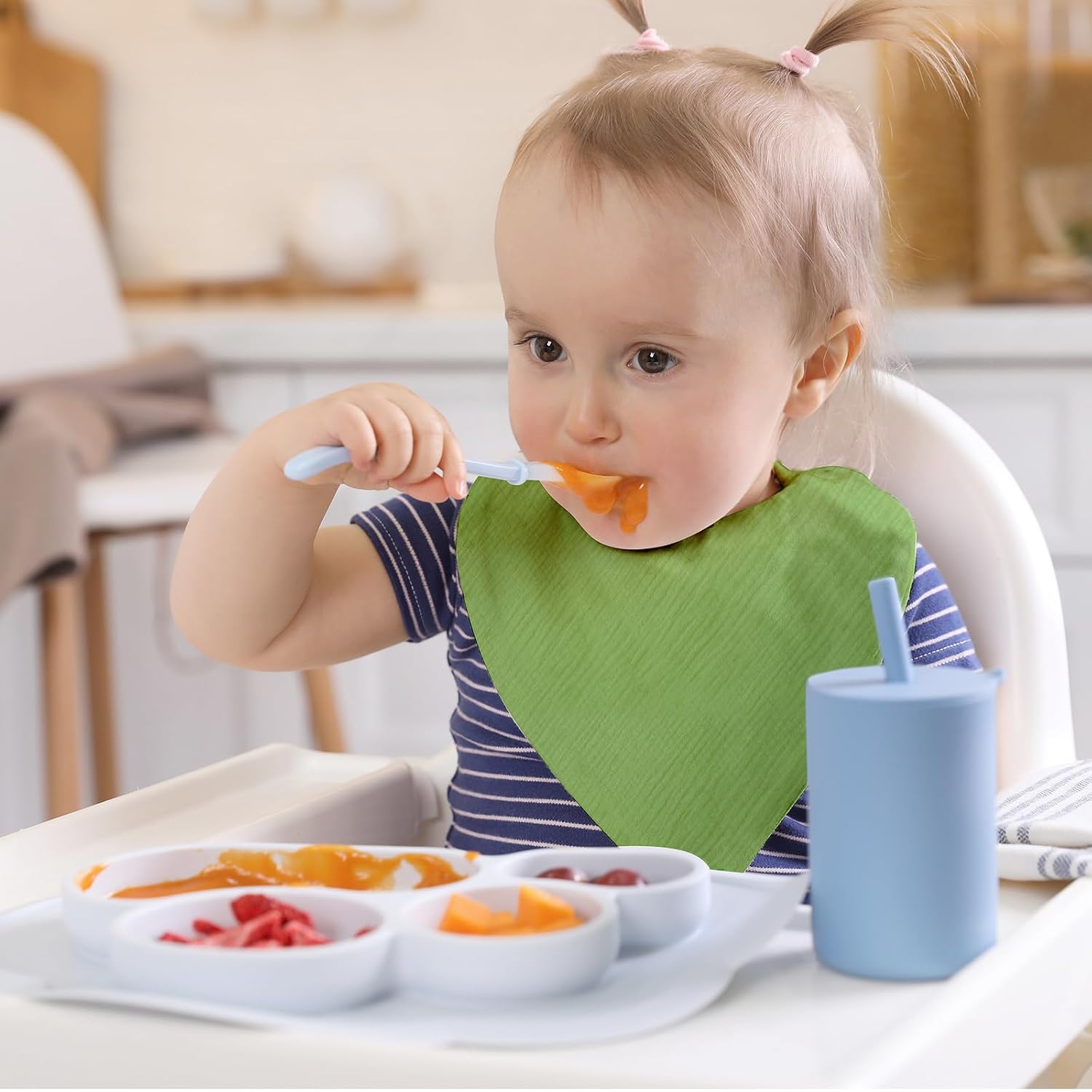 Thumbnail 6 de Vicloon Muslin Baby Lätzchen 8 Stück