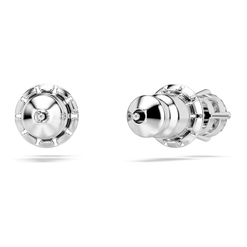 Detalle de Swarovski Orecchini a lobo Attract Round, Bianchi, Placcato rodio