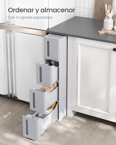 Thumbnail 4 de SONGMICS Carrito Estrecho con 4 Cajones y Ruedas 🏡