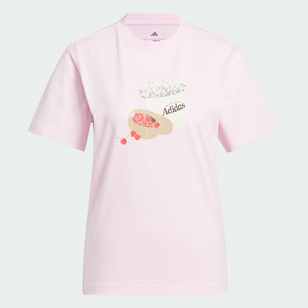 Detalle 2 de Adidas Camiseta estampada Farmers Market – rosa