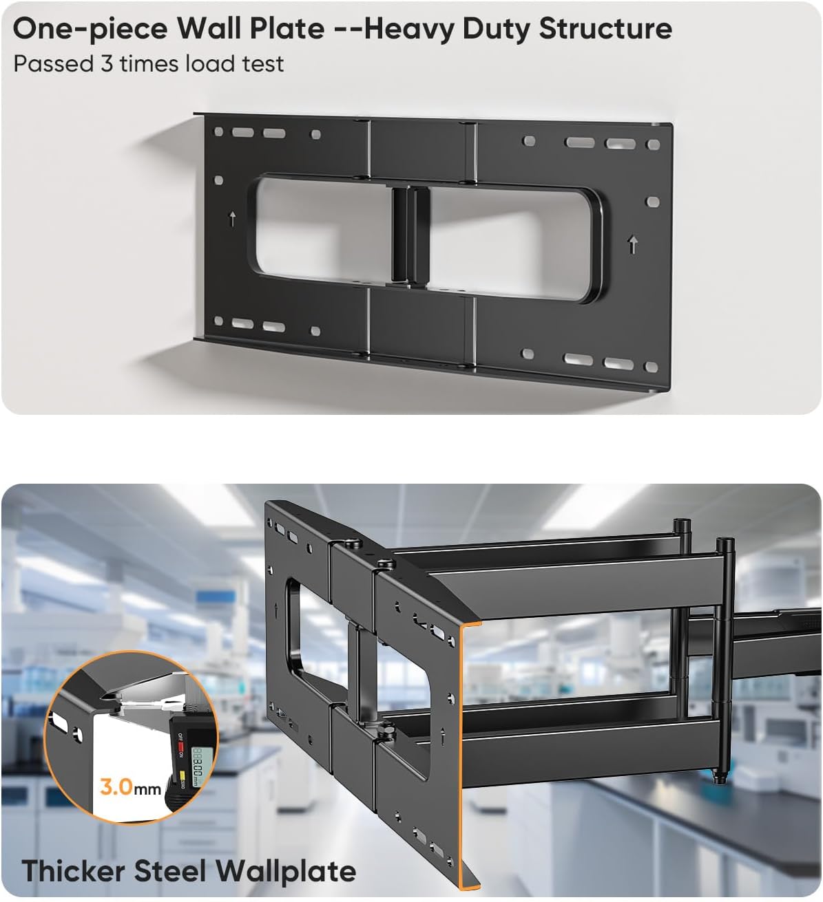 Thumbnail 6 de FORGING MOUNT Heavy Duty 98''-100'' TV Wall Mount with Integrated Power Strip