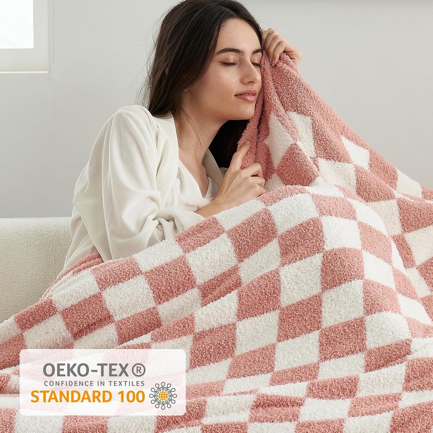 Thumbnail 5 de Snuggle Sac Checkered Throw Blanket 50x60