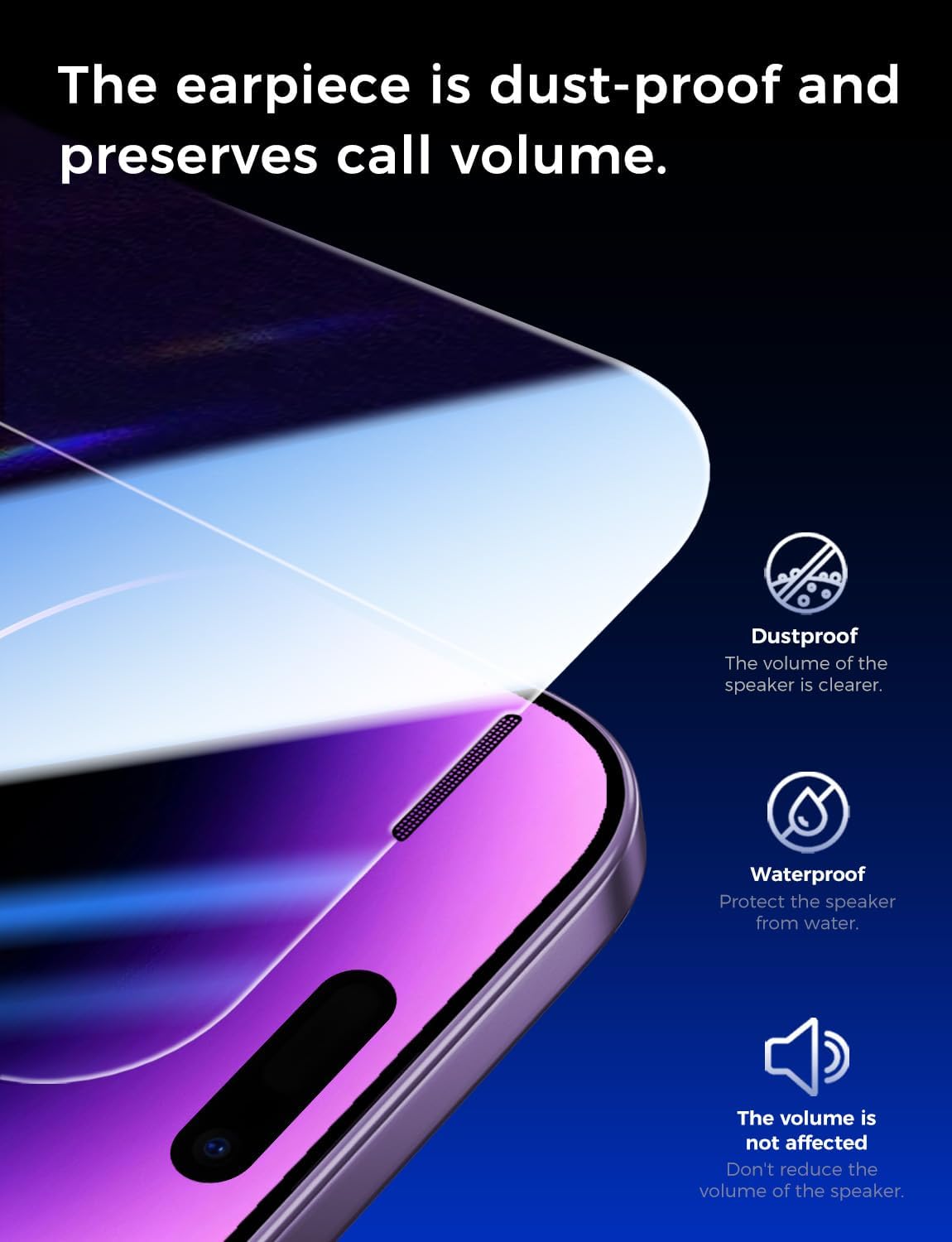 Thumbnail 5 de MAGIC JOHN 2 Pack Tempered Glass Screen Protector for iPhone 14 Pro Max