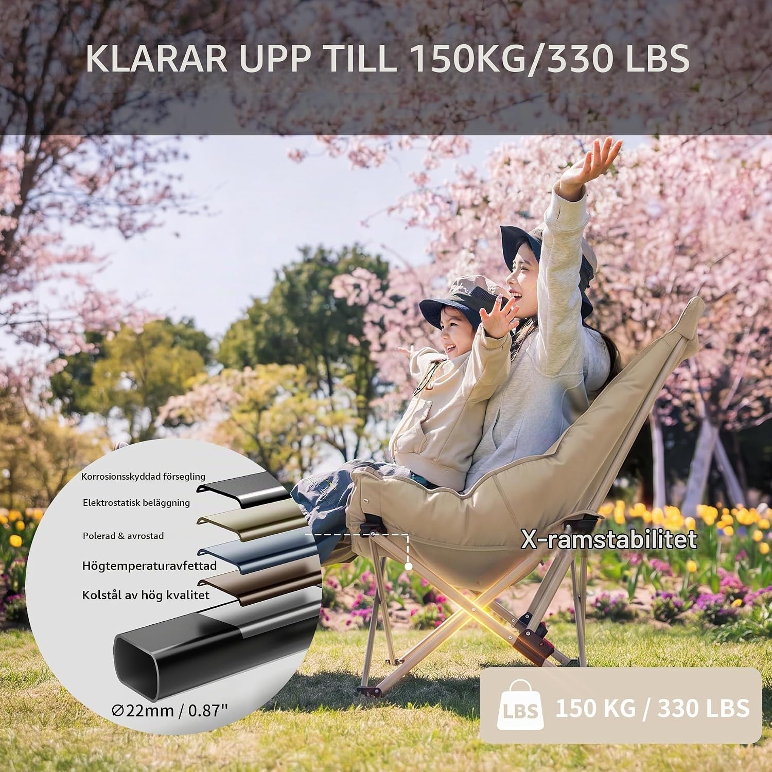 Thumbnail 6 de Naturehike 6977465861344-DE campingstol med vadderad sits och två rygglägen