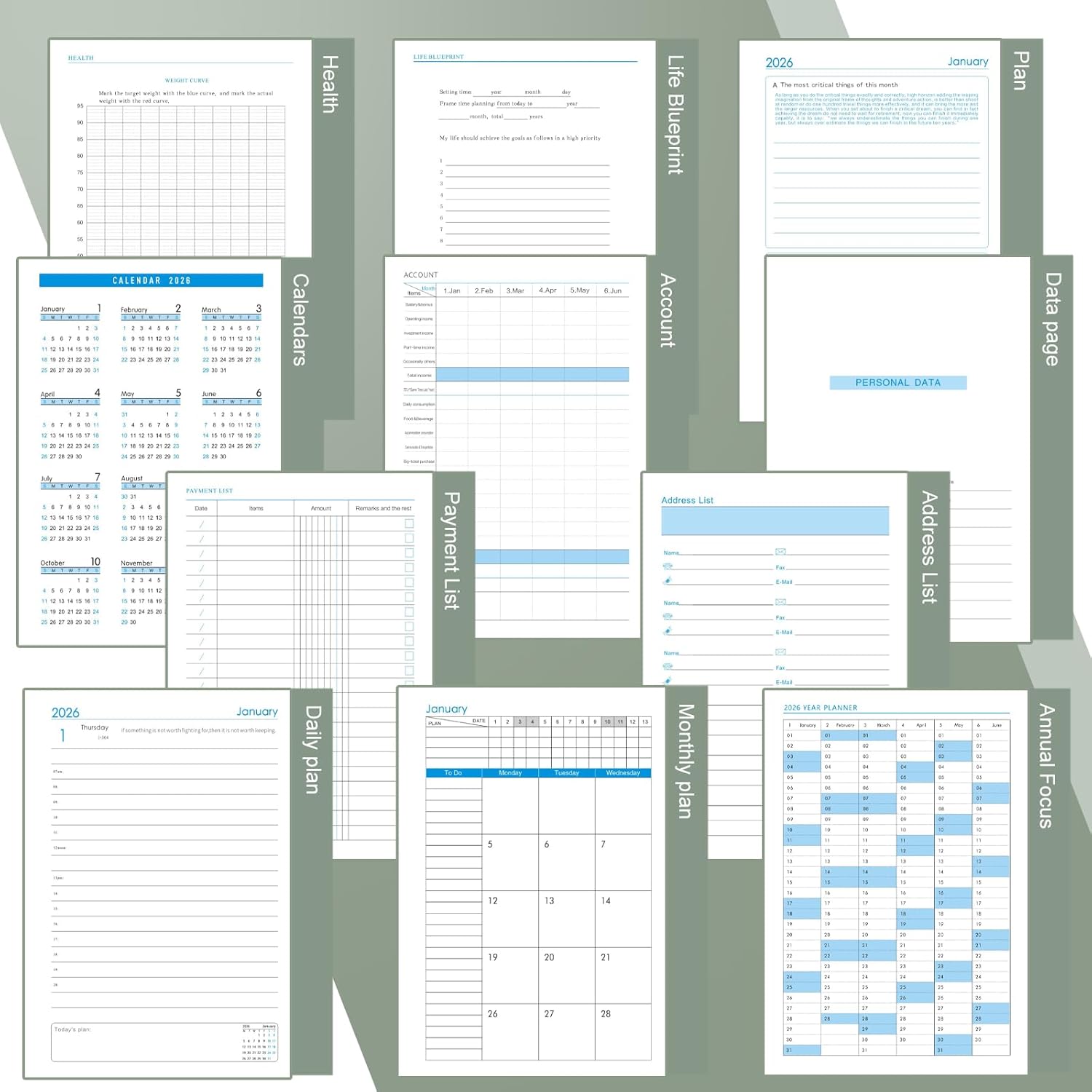 Thumbnail 6 de Donfulfip 2026 Diary A5 Day Per Page 📓