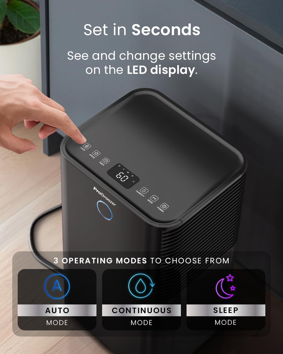 Thumbnail 6 de Pro Breeze OmniDry Dehumidifier 12 Litre