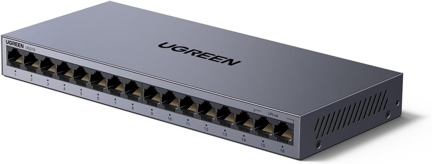 Detalle de UGREEN LAN Switch 16 Port Gigabit Netzwerk Switch 📡