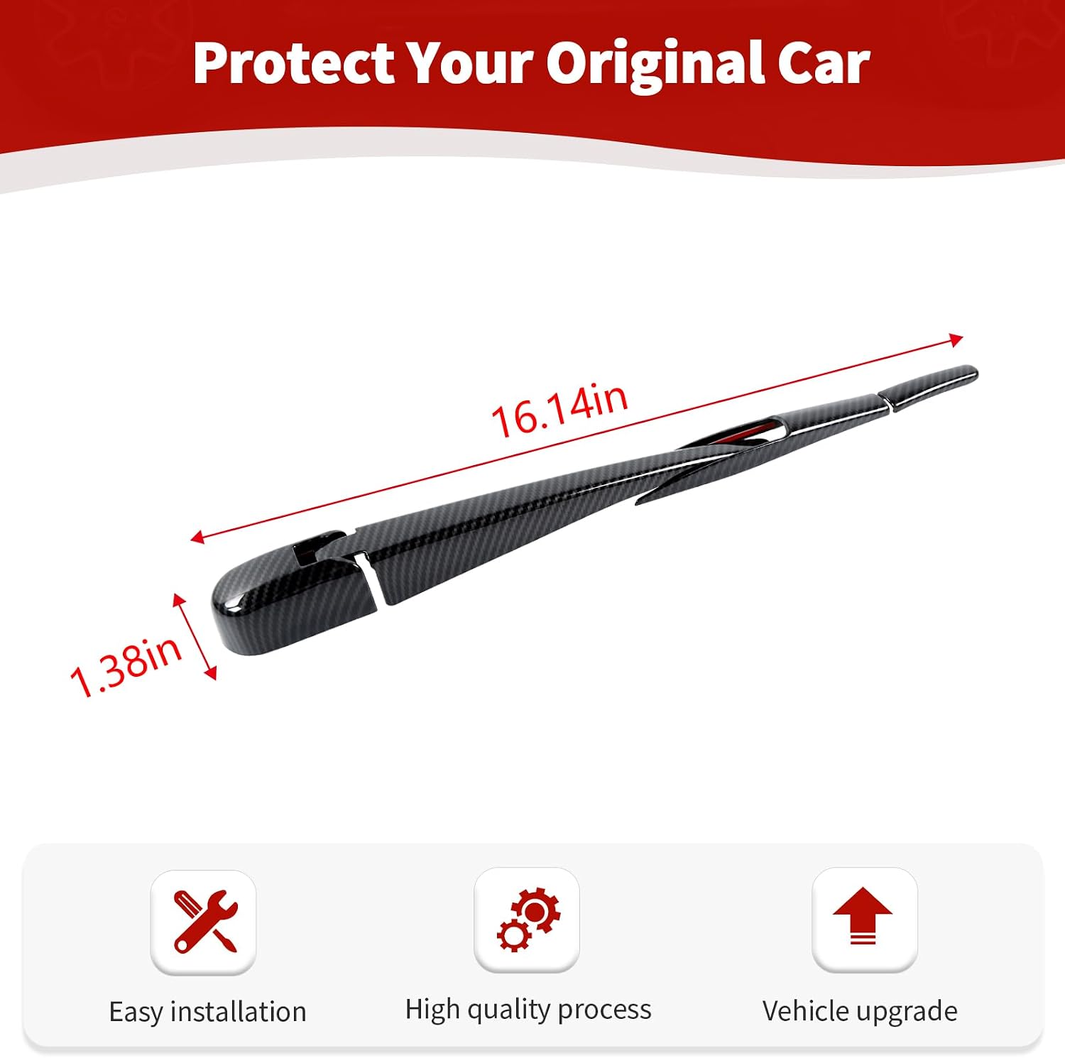 Detalle de JOSHELA Rear Wiper Trim Cover ABS