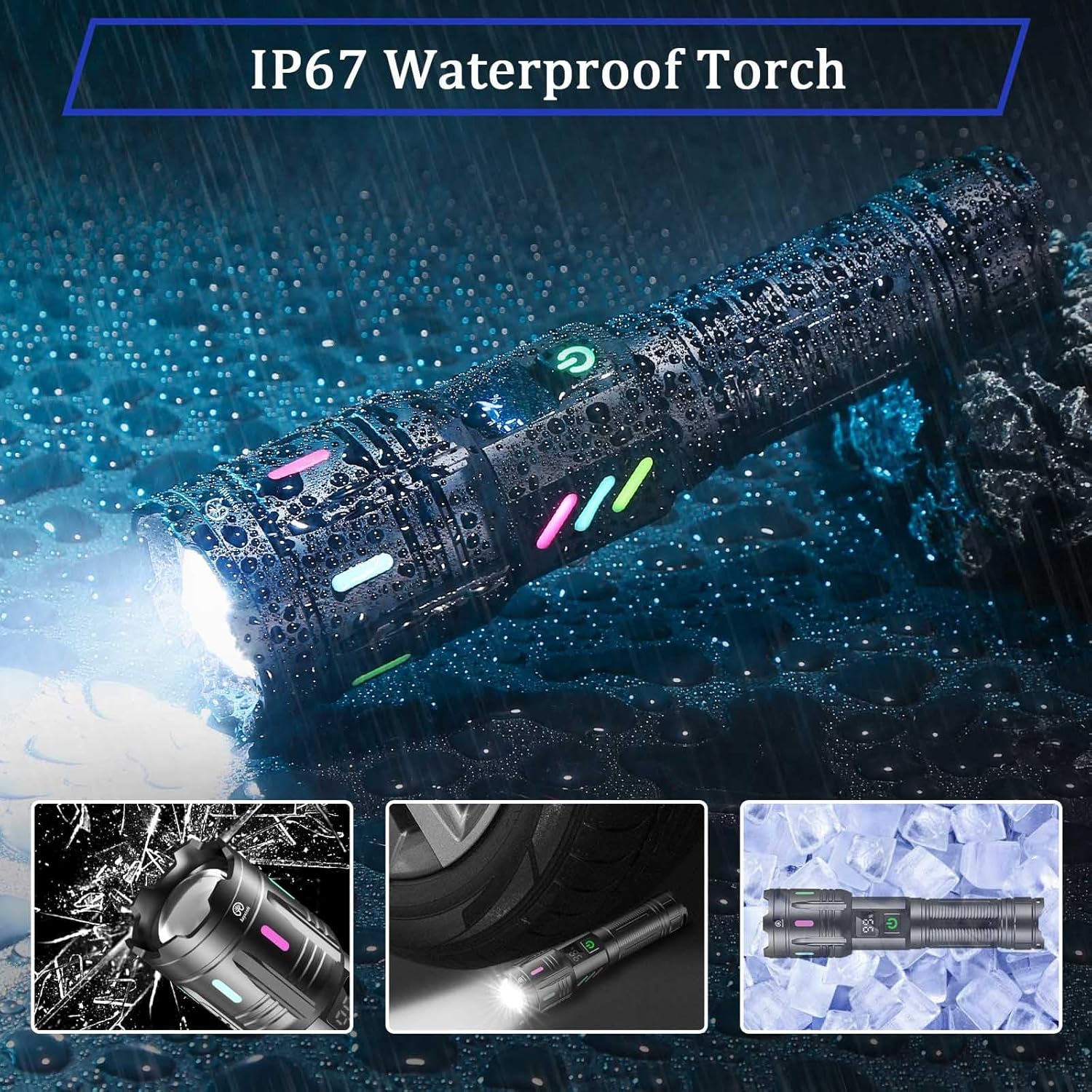 Thumbnail 6 de Jayxinli LED Torch 500000 Lumen with Zoomable Beam đŠ