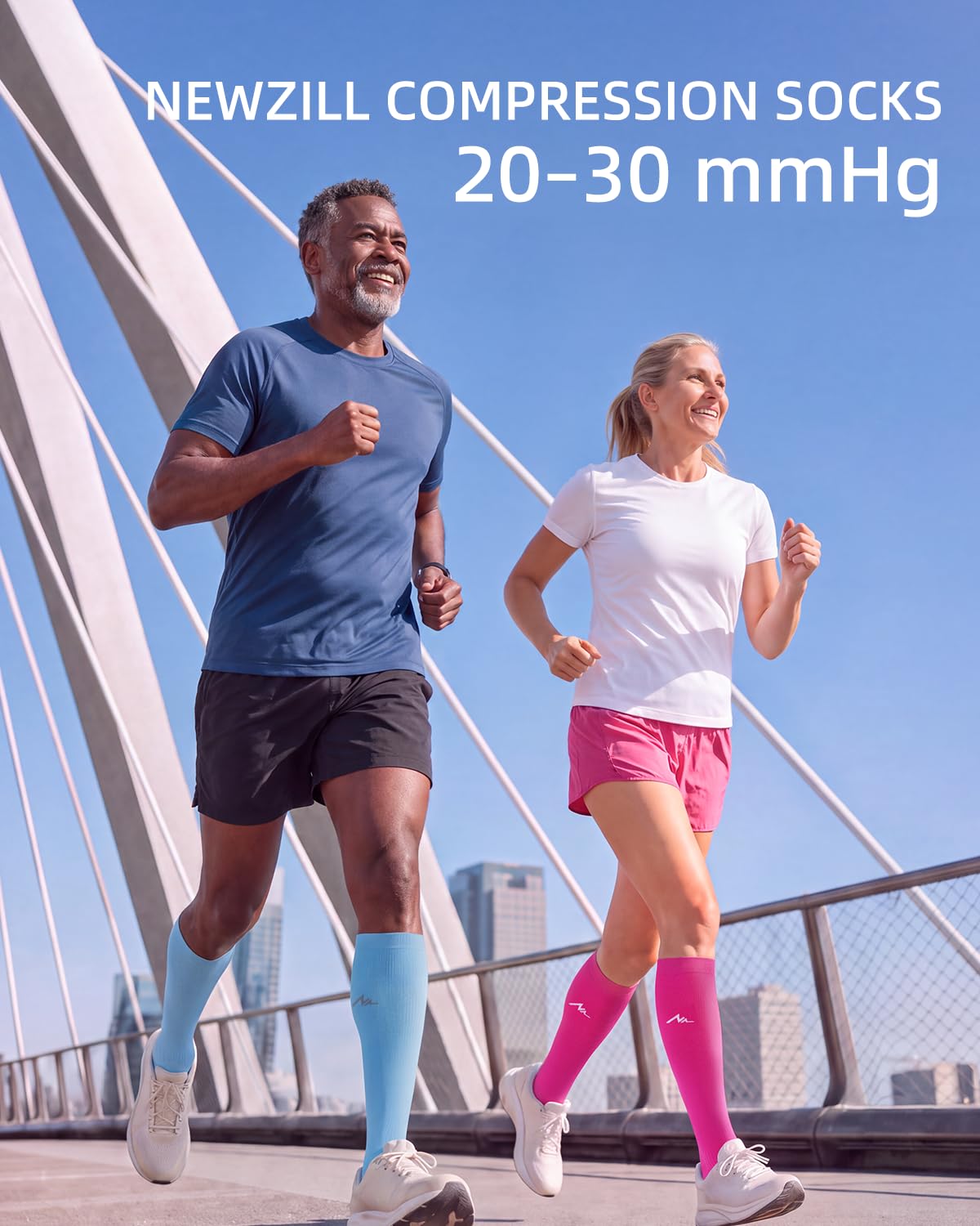 Thumbnail 5 de NEWZILL 24/7 Compression Socks, 20–30 mmHg, Knee-High, 3 Pairs