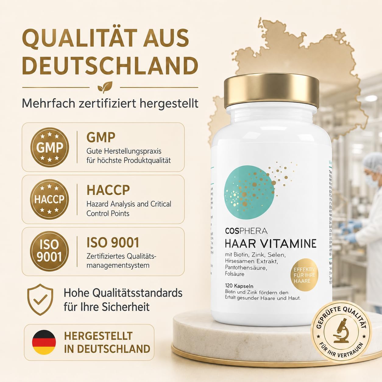 Detalle 2 de Cosphera Haar-Vitamine 120 Kapseln đ
