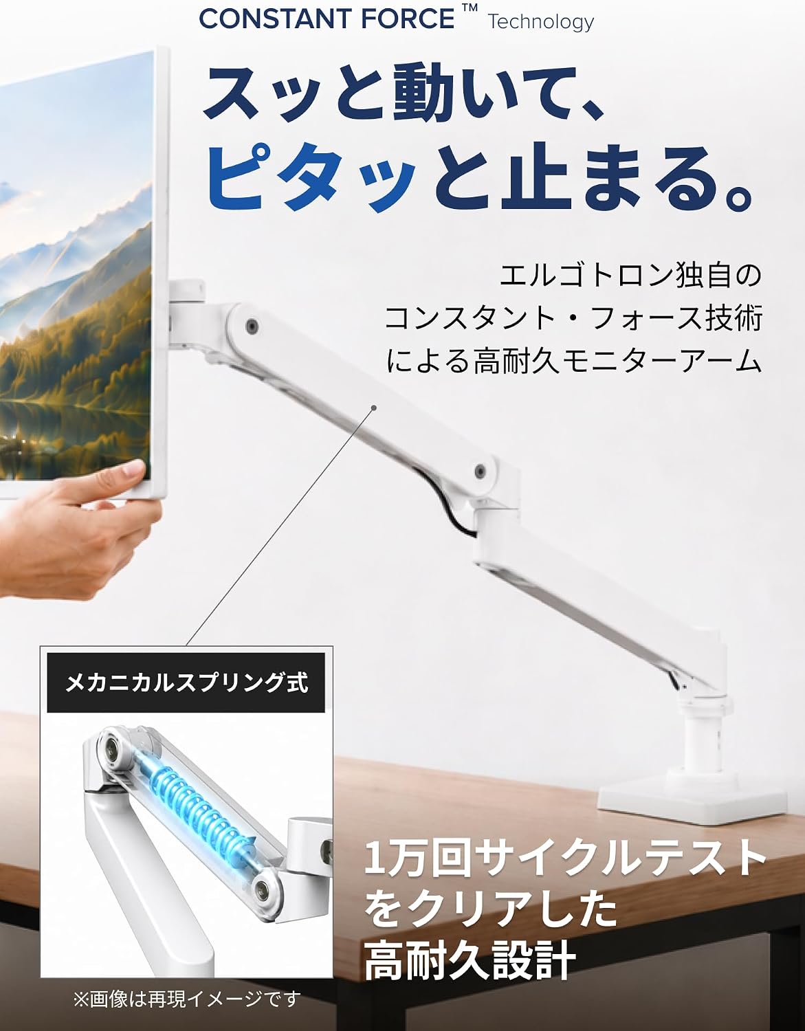 Detalle de エルゴトロン LX Pro 45-682-290 モニターアーム 白 34インチ対応・10年保証