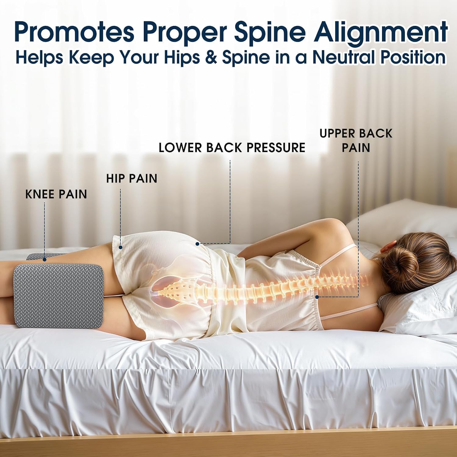 Thumbnail 6 de BlissTrends Knee Pillow, Memory Foam