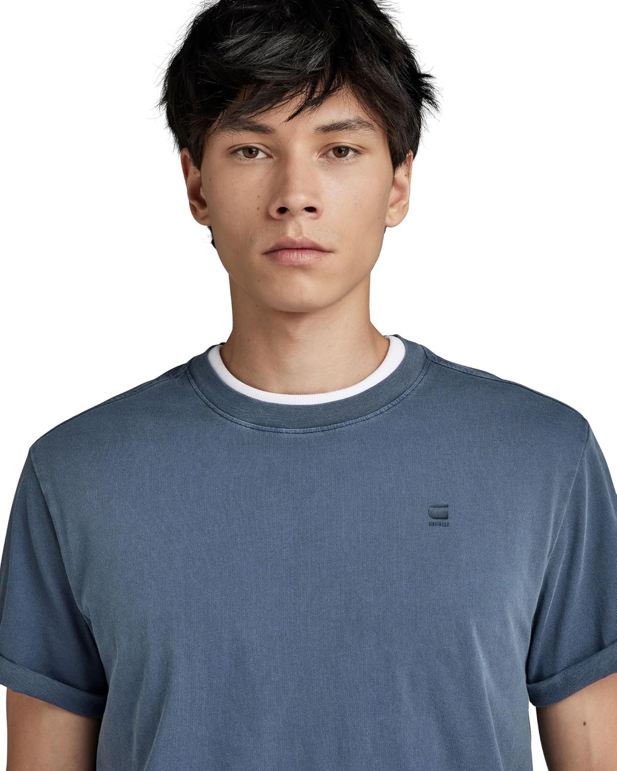 Detalle de G-Star Herren Base-S T-Shirt – Rundhals, kurze Ärmel, G-Star RAW Print