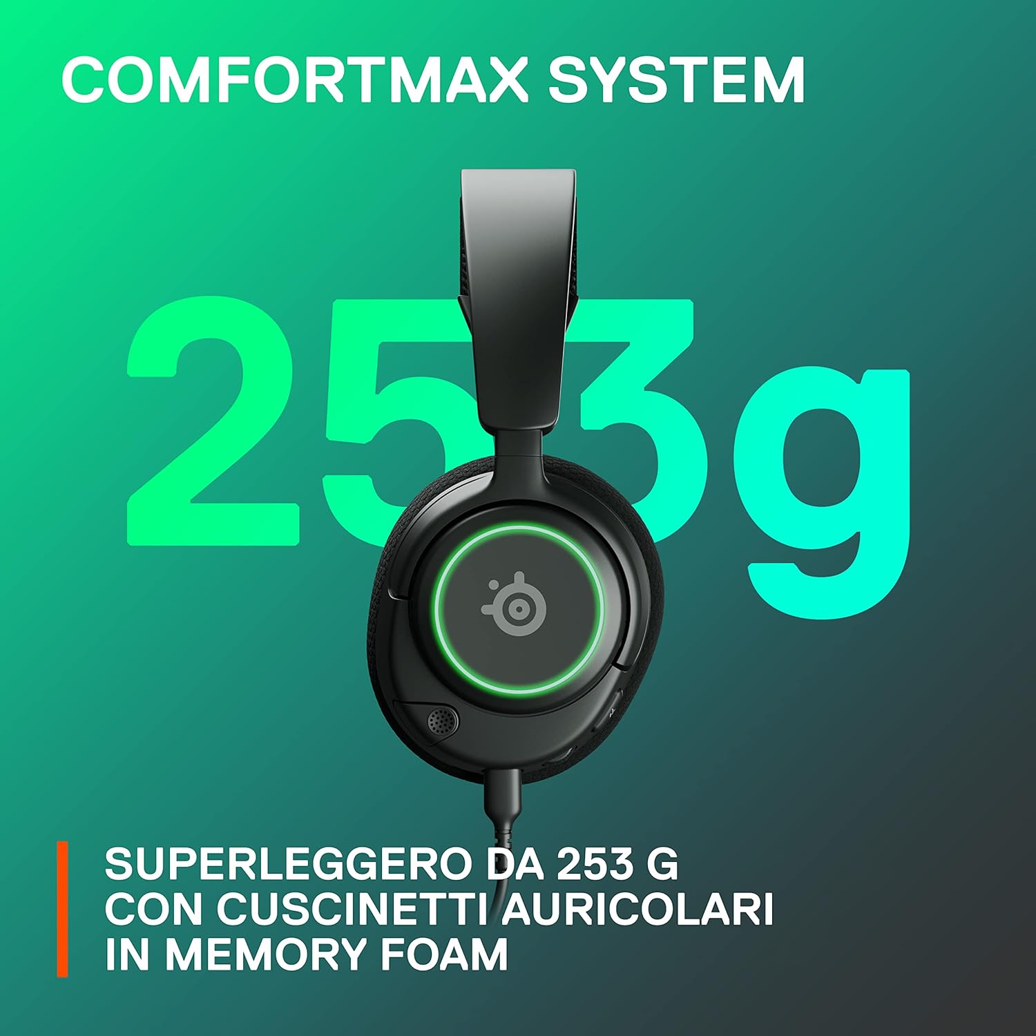 Thumbnail 6 de SteelSeries Arctis Nova 3 Cuffie gaming multisistema con audio spaziale 360° e microfono ClearCast Gen 2