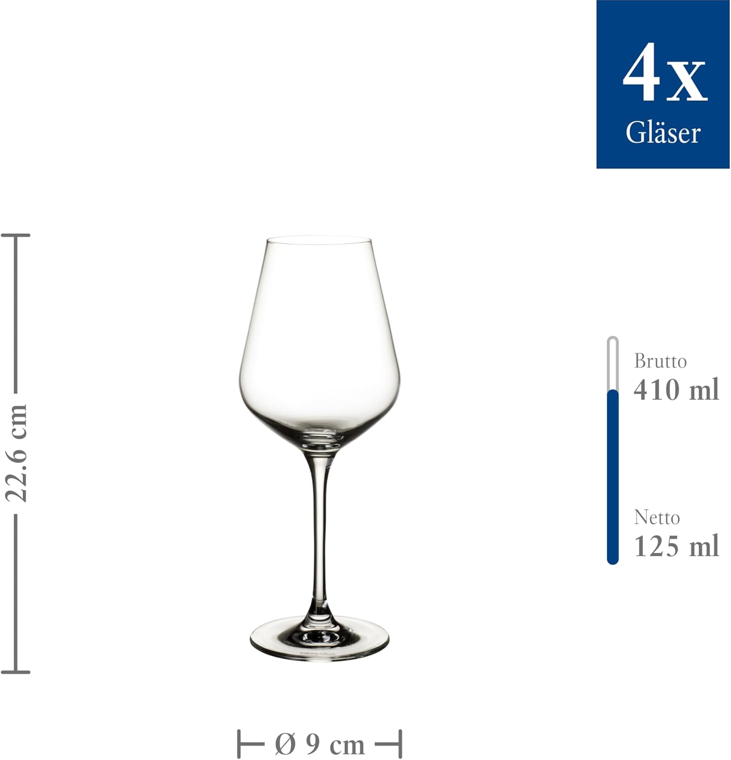 Thumbnail 2 de Villeroy & Boch La Divina Weißweinkelch-Set 4-teilig – Kristallglas, spülmaschinenfest, 380 ml