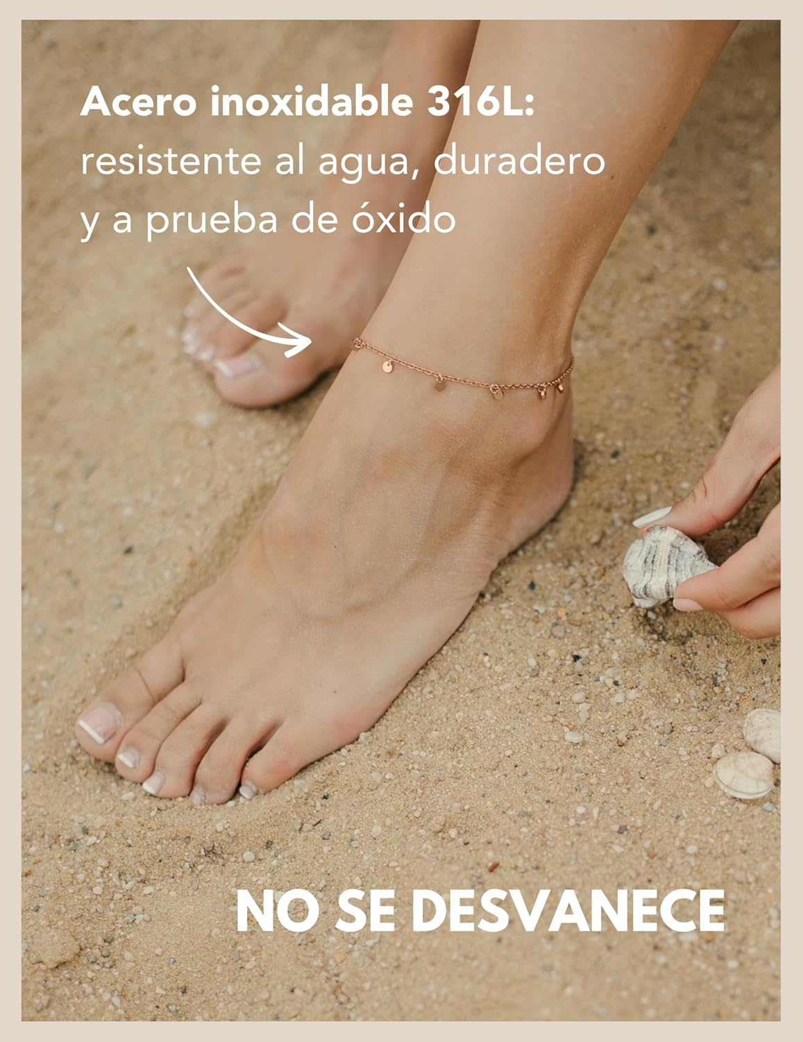 Detalle de Good.Designs Tobillera ajustable 22–27 cm 👣