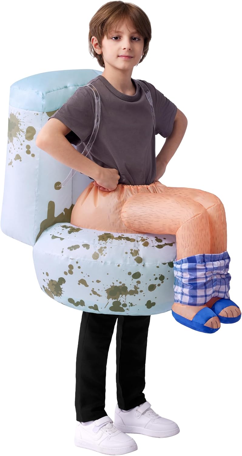 Thumbnail 6 de Spooktacular Creations Kids’ Sitting-on-a-Toilet Inflatable Costume