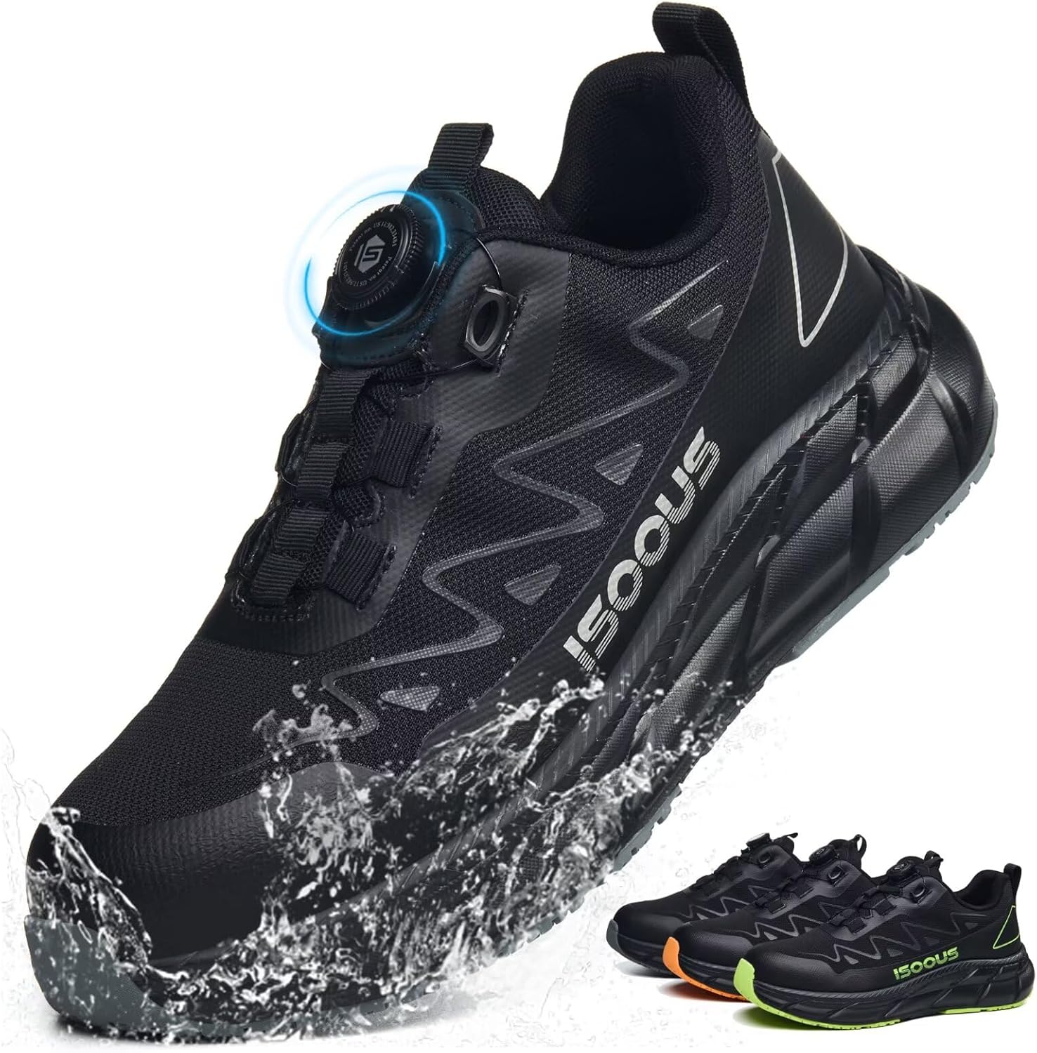 Thumbnail 6 de Scarpe Antinfortunistiche S3S impermeabili con punta in acciaio, ESD e lacci rapidi per uomo e donna