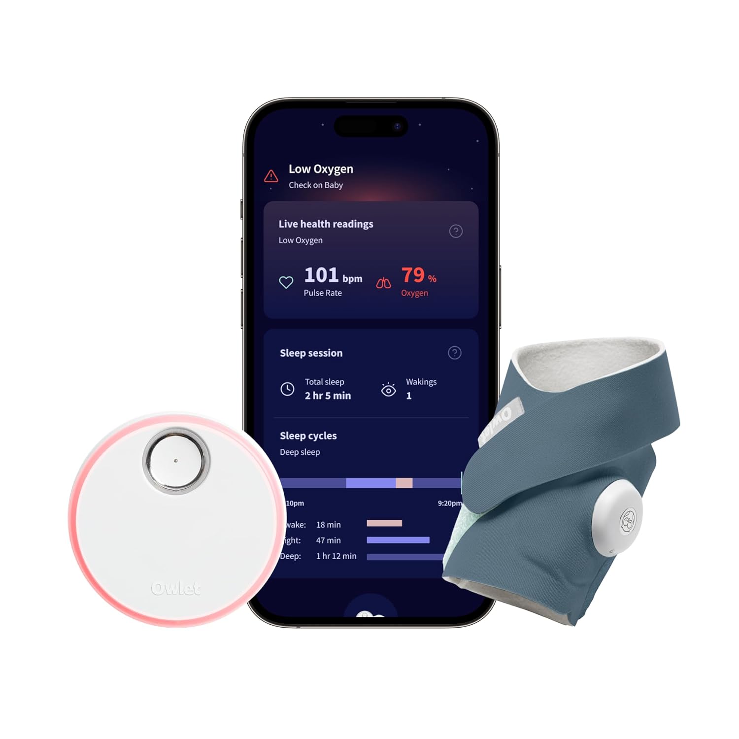 Owlet Dream Sock: Smart Baby Monitor with Real-Time Pulse and SpO2 Tracking