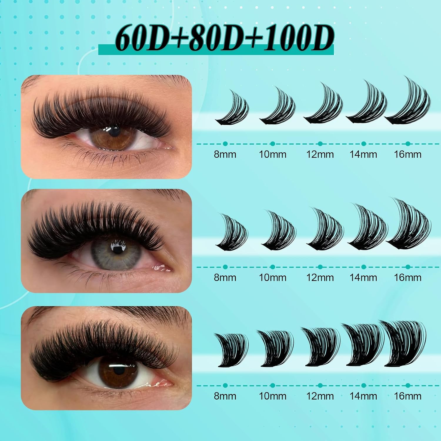 Detalle de GEMERR Lash Cluster Kit, D Curl
