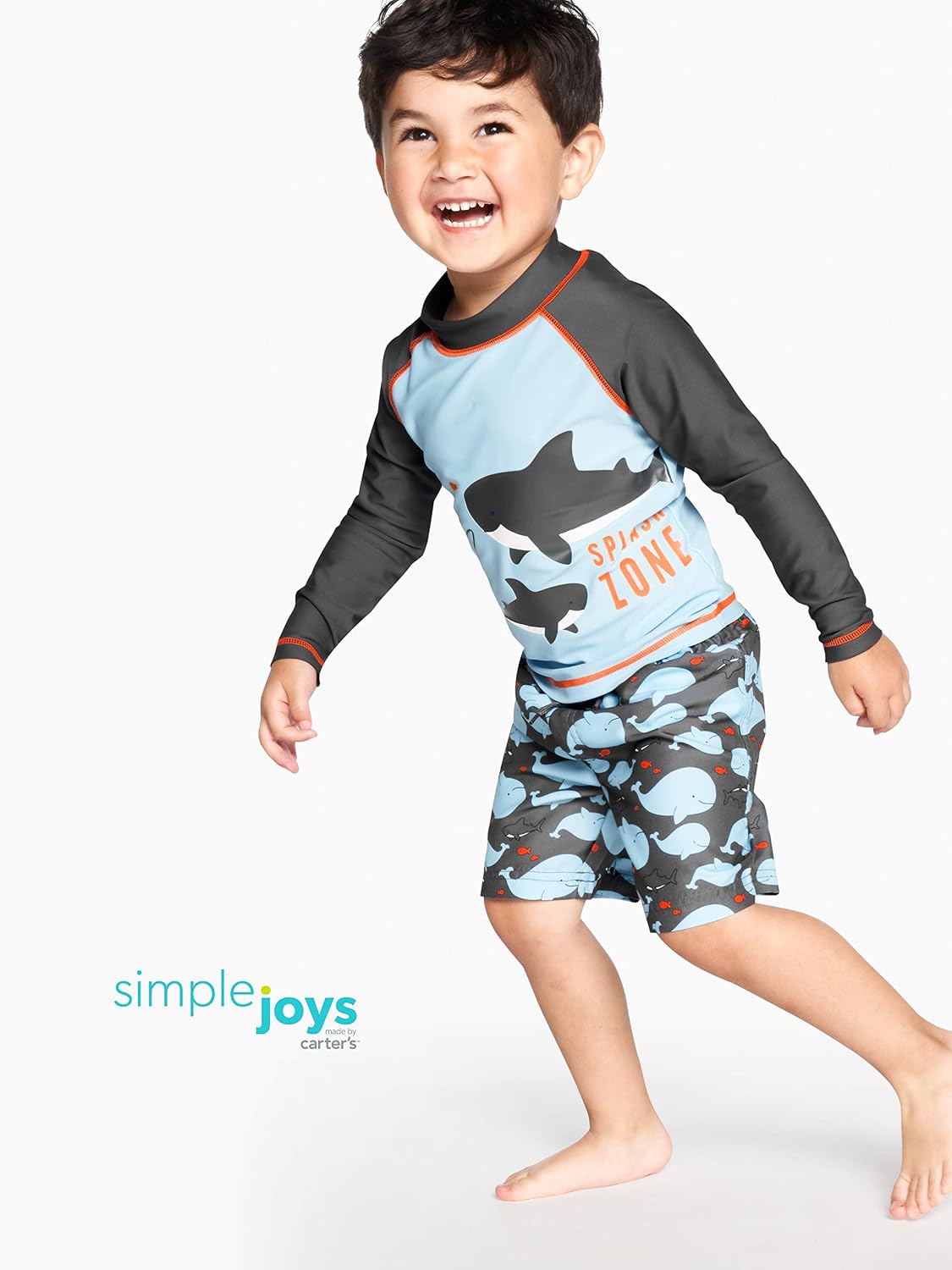 Thumbnail 1 de Simple Joys by Carter’s Baby Boys Swimsuit Trunk and Rashguard Set (Pack of 1)