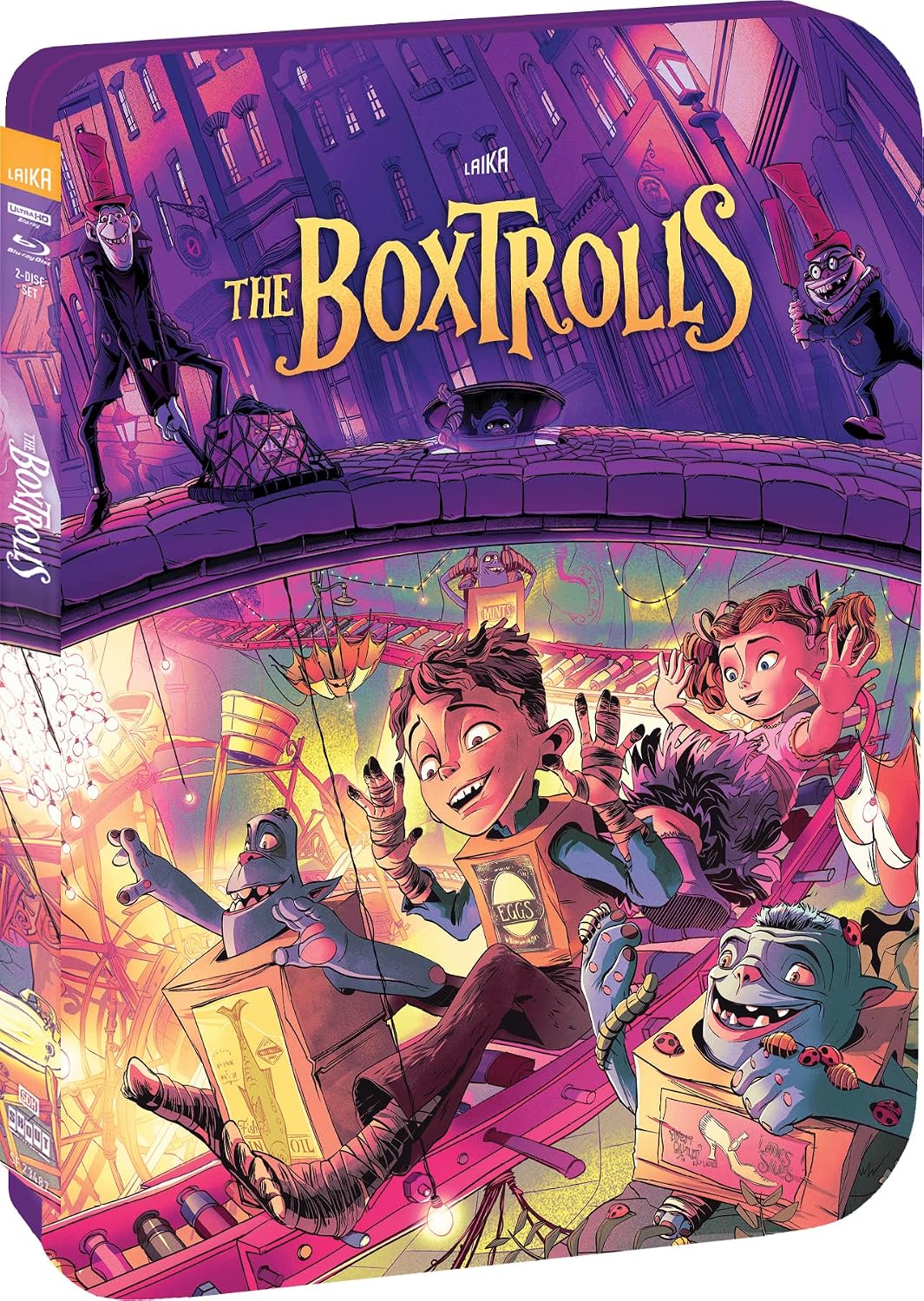 Detalle de Shout! Factory 826663234879 The Boxtrolls Limited Edition Steelbook 4K UHD + Blu-ray