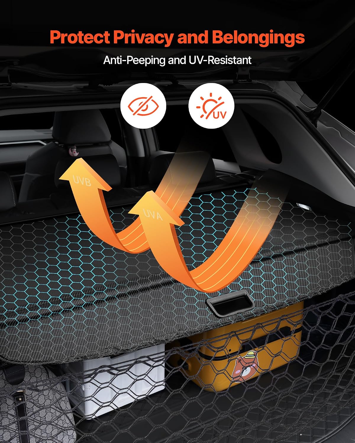 Detalle de VEVOR Retractable Cargo Cover for Hyundai Tucson