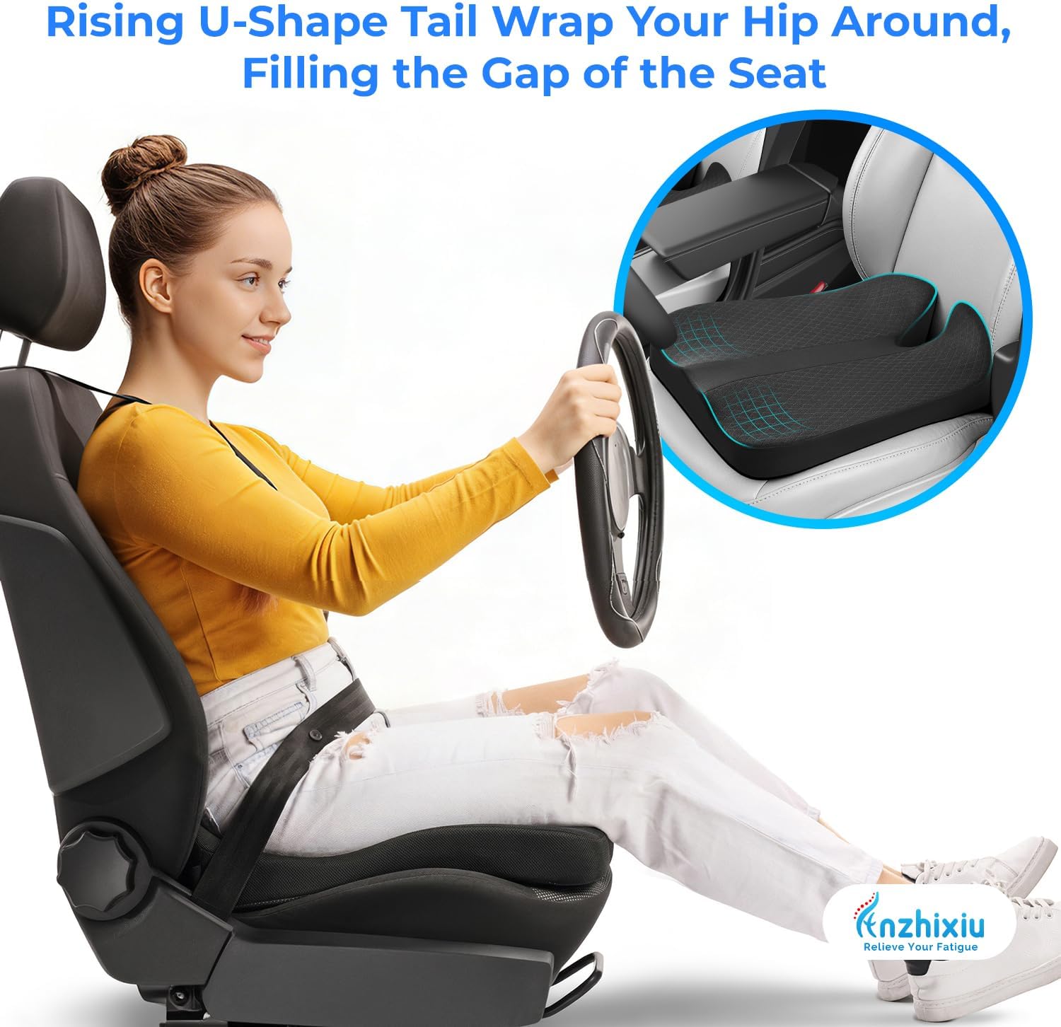 Thumbnail 6 de anzhixiu Heightening Truck Seat Cushion for Drivers