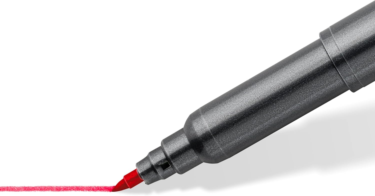 Detalle 2 de Staedtler Feutres aquarellables à double pointe – 18 couleurs, étui plastique (référence 3001 TB18)
