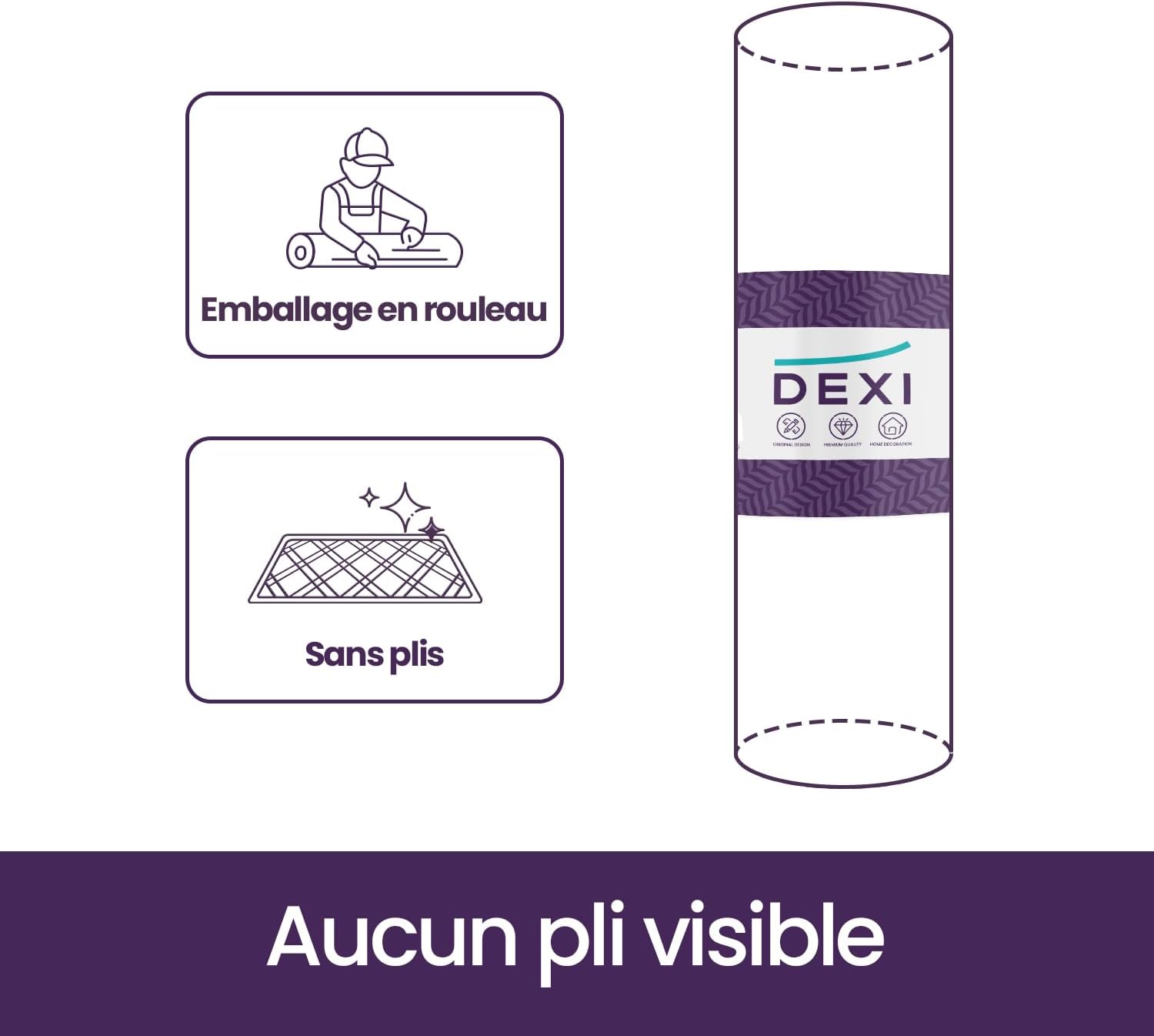 Thumbnail 6 de DEXI Tapis Couloir 80 x 250 cm – Dessous en caoutchouc antidérapant, absorbant l'humidité, beige