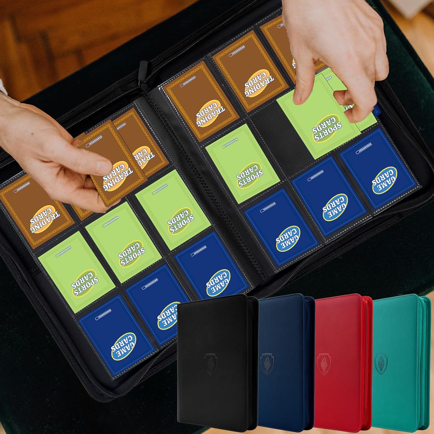 Thumbnail 6 de Fabmaker Premium Zip Card Binder: 9-Pocket PU Zip Album in Pink