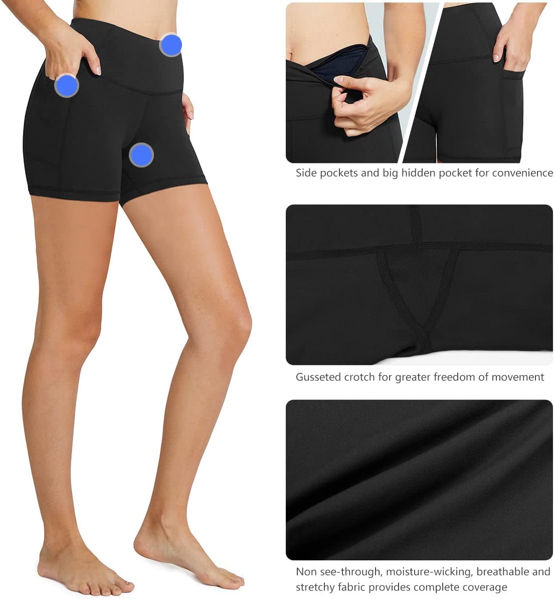 Thumbnail 4 de Baleaf Women's 8"/5"/3" Biker Shorts High Waist
