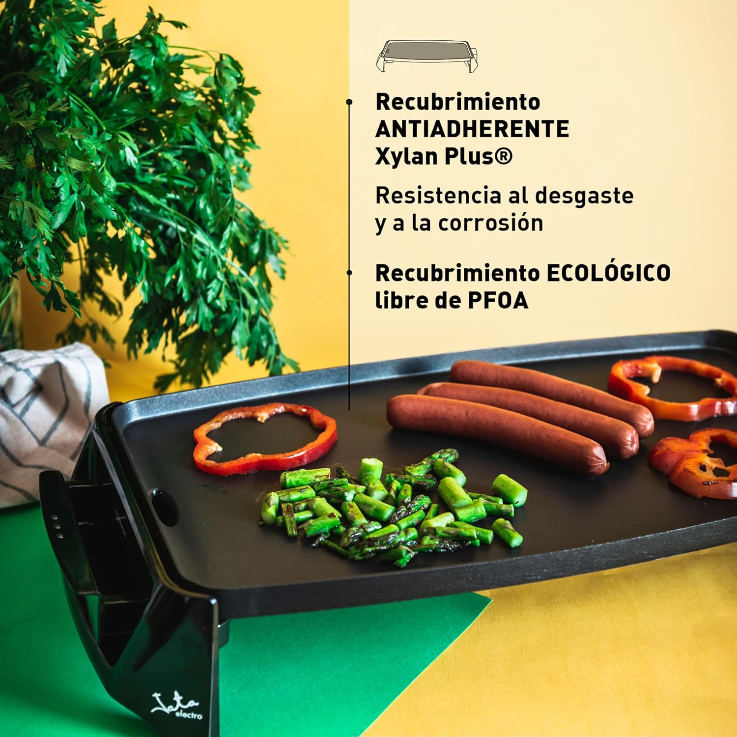 Thumbnail 1 de Jata GR195 Plancha de asar 46×25 cm, 2.200 W