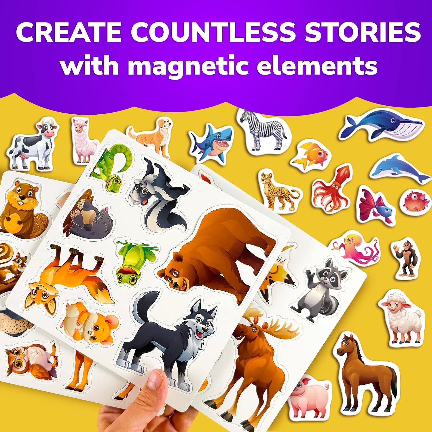 Detalle de Magnetic travel puzzles with 80+ pieces