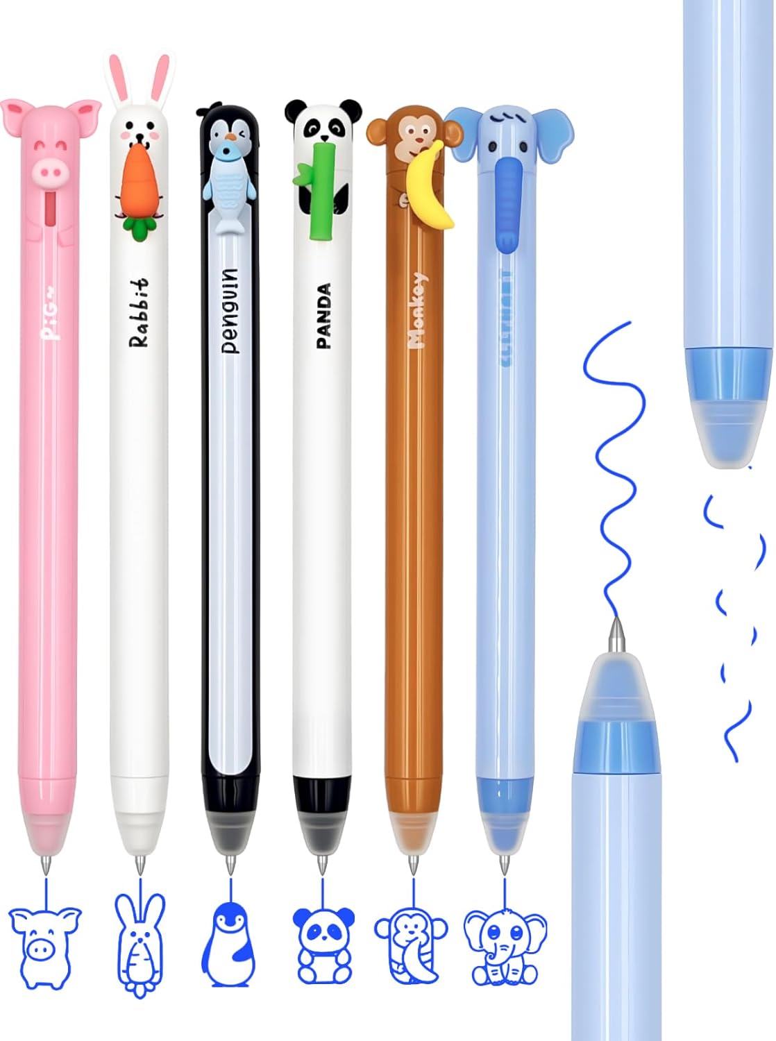 Stylos gel effaçables 0,7 mm lot de 6 🖊️