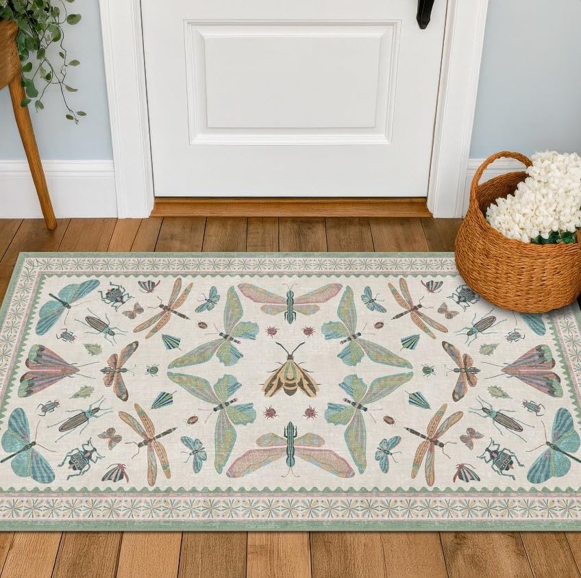 Detalle de Hazo Haus Mint Green Washable Rug 2x4