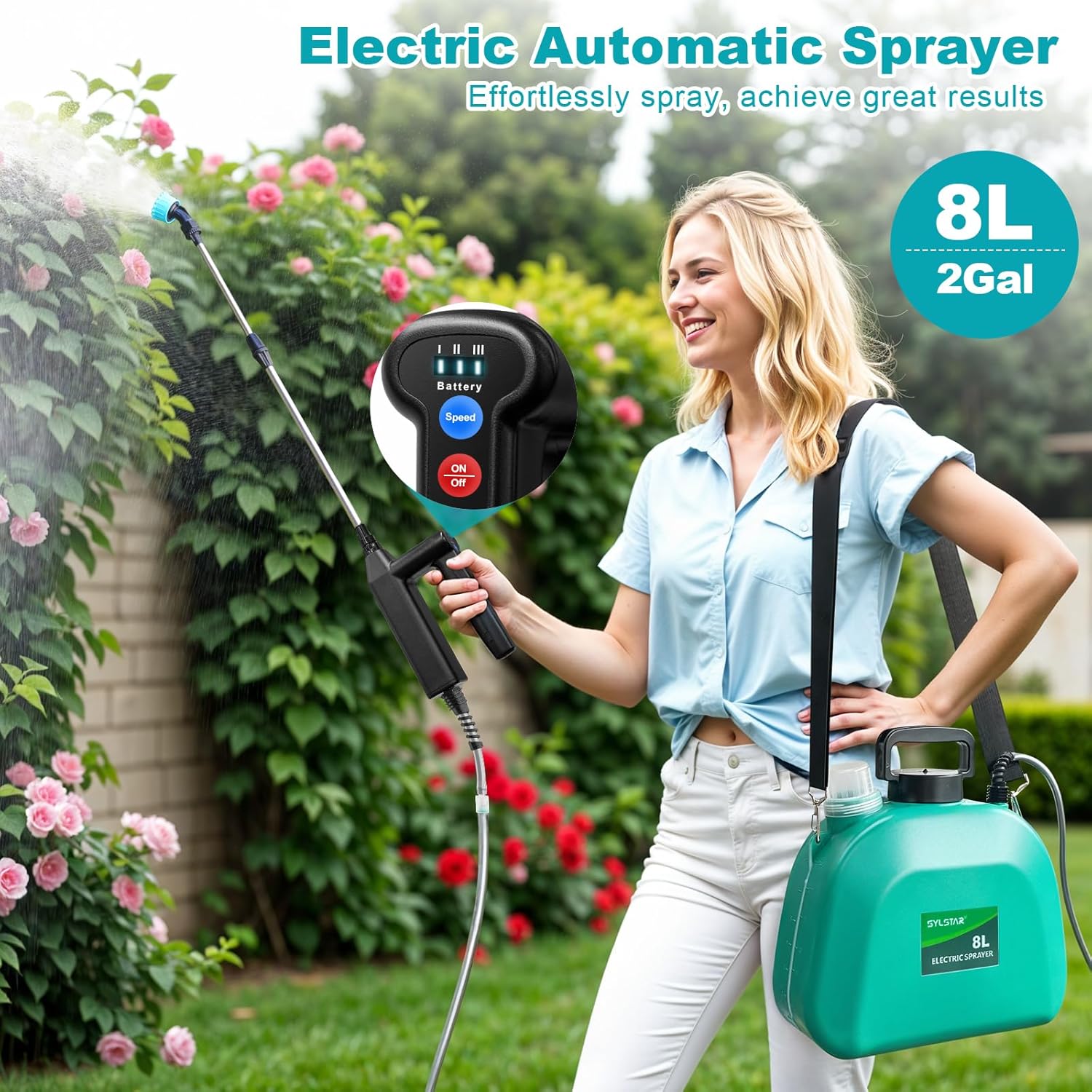 Thumbnail 1 de SYLSTAR 8L battery garden sprayer, 7.4V