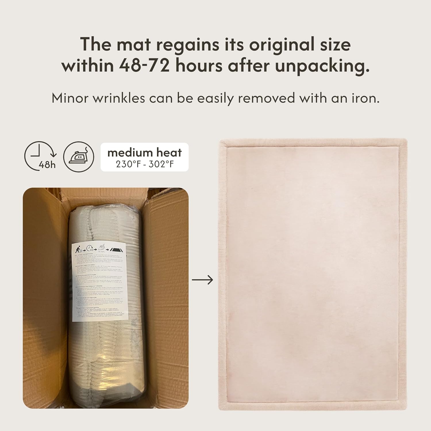 Thumbnail 4 de Hakuna Matte CloudSoft Baby Play Mat (80" x 110") in Beige – Coral Velvet Memory Foam Rug