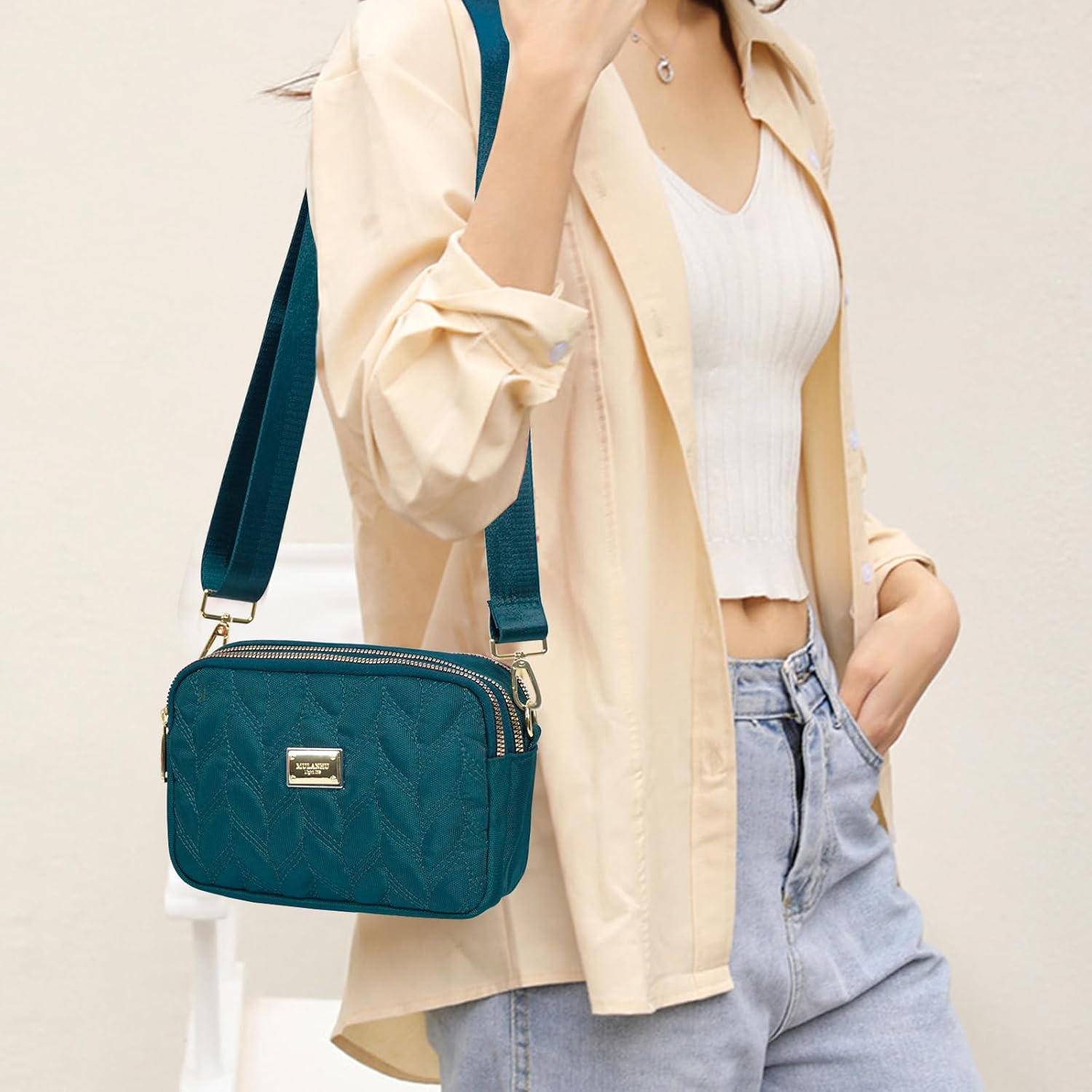Thumbnail 2 de LassZone Ladies Crossbody Bag – Multi-Pocket Water-Resistant Nylon Shoulder Bag
