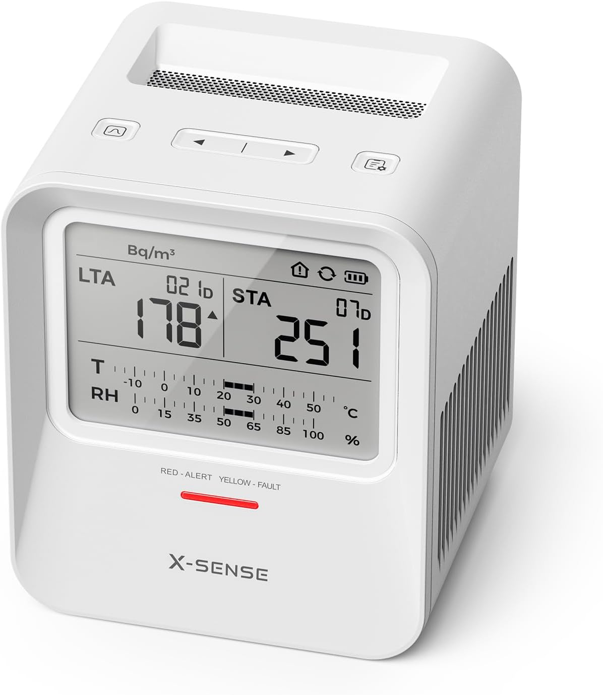 Detalle de X-Sense XR0B-SR Radon Detector with Audible and Visual Alerts, 99 Reports